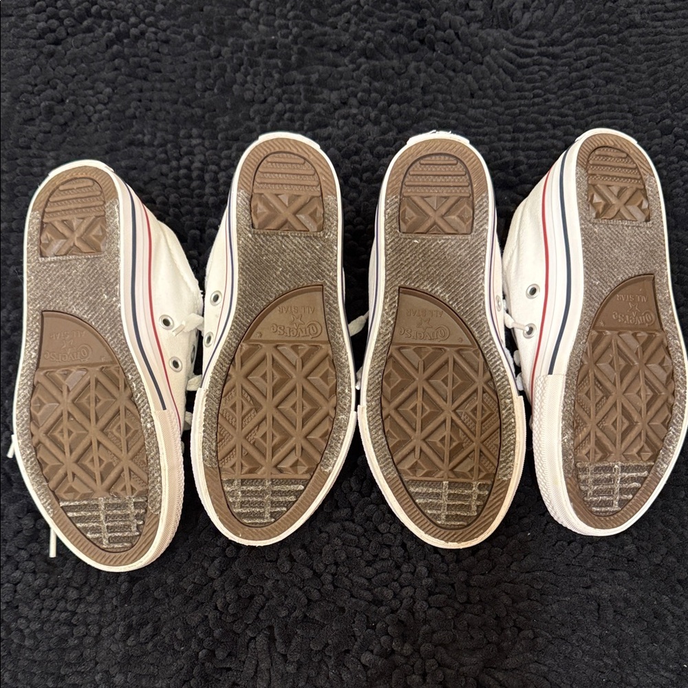 Converse Kids White and Red Sneakers - Picture 4 of 5